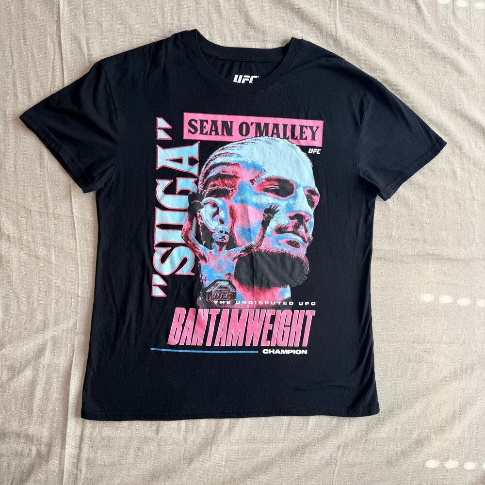 UFC Sean O'Malley T Shirt Men's L Bantamweight Champion Graphic MMA Suga